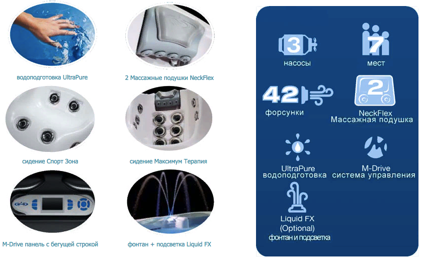 Джакузи Nautilus картинки Dimension one Nautilus-Серия «Reflections» 