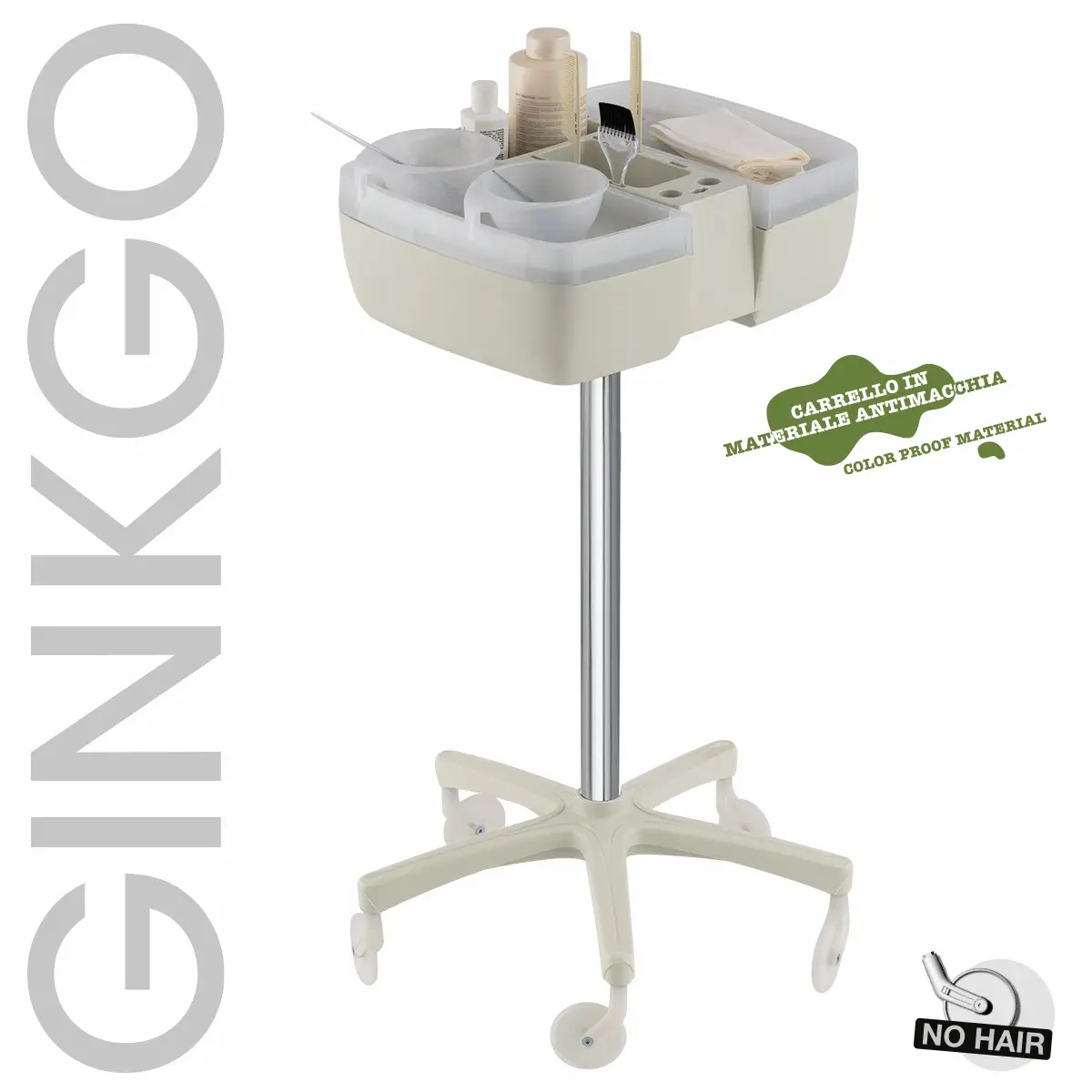 Многофункциональная тележка для окрашивания на колесиках GINKGO фотография
