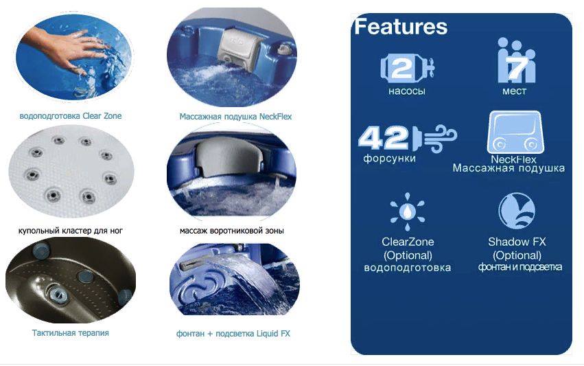 Джакузи Sojourn картинки Dimension one Sojourn-Серия «Home Hot Tubs» 
